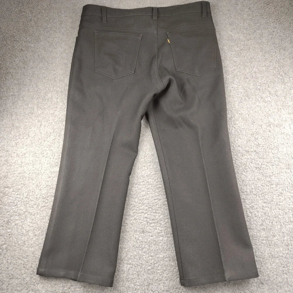 VTG Levis Black Tab Dacron Pants Slacks Crop 36x24 Mens